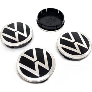 Vw Volkswagen 2022 Sıvama Geçme Jant Göbeği Siyah 4 Lü 60-55MM
