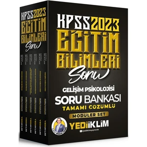 Yediiklim Yayınları KPSS 2023 Eğitim Bilimleri Tamamı Çözümlü Modüler Soru Bankası Seti