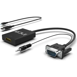 VGA To HDMI Çevirici + USB Güç Adaptörü + Ses Kablosu (HDMI Dişi VGA Erkek ) IVTH-02