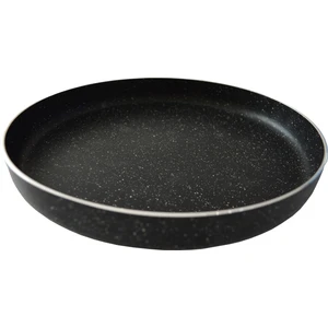 Taşfırınım Granit Kaplama Alüminyum Yuvarlak Siyah Pizza Makinesi Tepsisi 28,5 cm * 3,5 cm