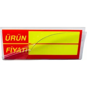 Pvc Arkası Yapışkanlı Raf Önü Tutar Etiketliği + Silinebilir Tutar Etiketi