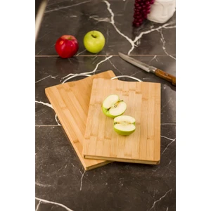 EW's Kitchenware 2'li Bambu Kesme Tahtası Sunum Tahtası 22X32