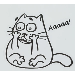 Aaaaa! Kedi Sticker Klozet Banyo Wc Sticker