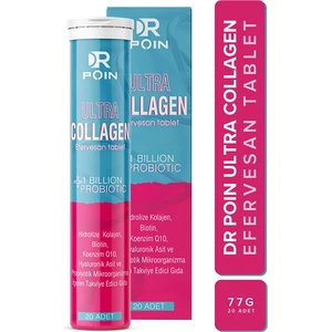 Dr Poin Ultra Collagen Efervesan Tablet 20 Adet Hidrolize Kolajen C Vitamini Biotin Q10 Yetişkinler İçin