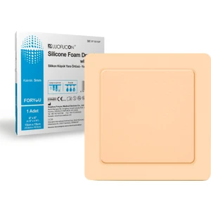 LUOFUCON® Silikon Yapışkanlı Gelişmiş Yara Örtüsü  Emici Kare Yara Bandı 15x15cm 1'li