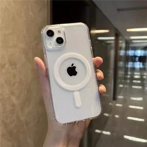 Pirok Store Apple iPhone 14 (6.1) Uyumlu Magsafe Wireless Destekli Şeffaf Kılıf