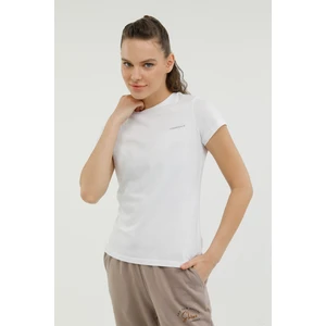 W-CT122 Basıc C Neck T-Sh Beyaz Kadın Kısa Kol T-Shirt