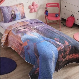 Tek Kişilik Lisanslı Yatak Örtüsü Dört Mevsim Frozen Natural ( Outlet )