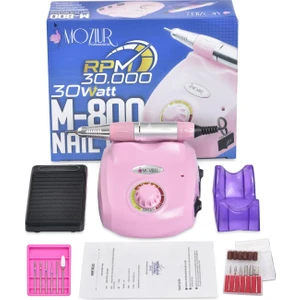 Mozıur M-800 Elektrikli Tırnak Törpüsü Makinesi 30W 30.000 Rpm - Pembe