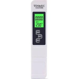 Tds & Ec Metre LCD Ekranlı LED Işıklı Taşınabilir Su Kalite Analiz Cihazı