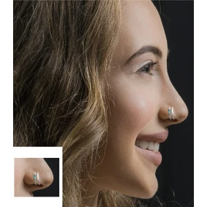 Begonia Accessories , 925 Ayar Gümüş Çift Görünümlü Halka Hızma & Küpe