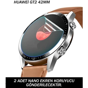 Huawei Watch Gt 2 (42MM) Uyumlu (2 Adet) Ekran Koruyucu Nano Jelatin