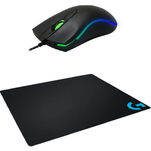 Sm-M9 USB Siyah 3D Optik LED Mouse+Logitech Gaming Oyuncu Mouse Pad