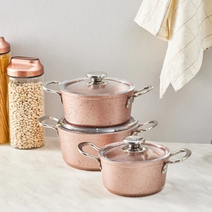 Ivy Biogranit 6 Parça Midi Tencere Seti Rose