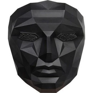Squid Game Siyah Maske Yönetici Maskesi Kalamar Oyunu Maske Sukuid Game Maske