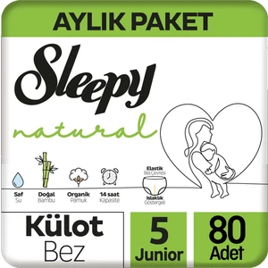 Natural 5 Beden Külot Bebek Bezi 80 Adet