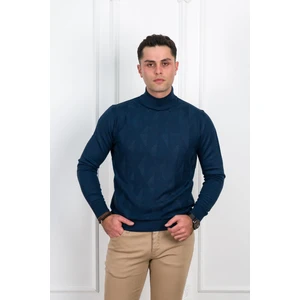 Woolen World Yarım Balıkçı Regular Fit Desenli Erkek Kazak