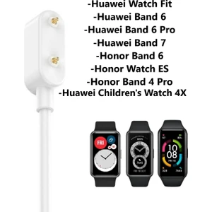 Honor Band 6 ve Honor Band 4 Pro Uyumlu Yüksek Kalite Şarj Kablosu (Beyaz)