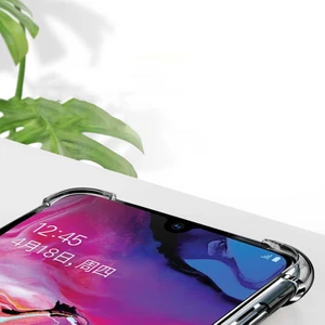 Aqua Aksesuar Samsung Galaxy A30S Köşe Korumalı Şeffaf Darbe Emici Telefon Kılıfı