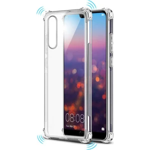 Aqua Aksesuar Huawei P20 Lite Köşe Korumalı Şeffaf Darbe Emici Telefon Kılıfı