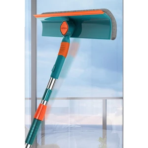 Oliva Nero Oynar Başlıklı Bükülebilir Mikrofiber Bez ve Çekçekli Teleskopik Cam Silme Aparatı