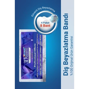 3D White Professıonal Effects Diş Beyazlatma Bandı 8 Bant(4paket)