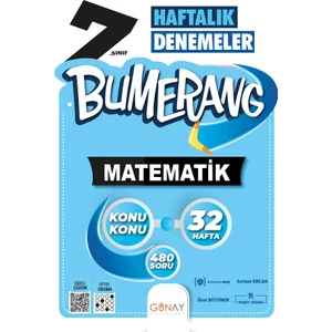 Günay Yayınları 7.Sınıf Bumerang 32 Haftalık Matematik Denemeleri