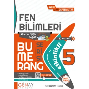 Günay Yayınları Gün&Ay Yayınları 5. Sınıf Bumerang Fen Bilimleri Akıllı Defter