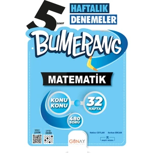 Günay Yayınları 5.Sınıf Bumerang Haftalık Matematik Denemeleri
