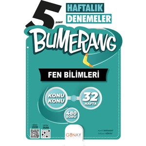 Günay Yayınları 5.Sınıf Bumerang 32 Haftalık Fen Bilimleri Denemeleri