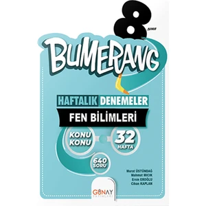 Günay Yayınları 8.sınıf Bumerang Fen Bilimleri 32 Haftalık Deneme