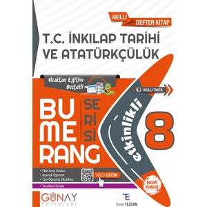 Günay Yayınları Gün&Ay Yayınları 8. Sınıf Bumerang Etkinlikli T.C. İnkılap Tarihi ve Atatürkçülük