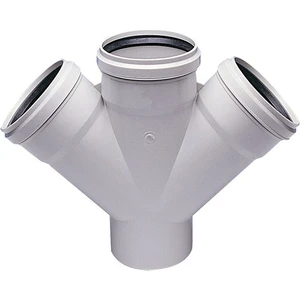 Pvc Atık Su Borusu Çift Çatal 45˚ 50X50MM