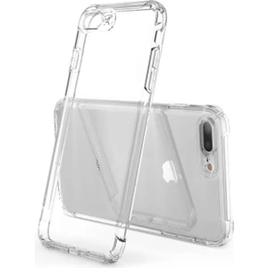Kzy Apple iPhone 8 Plus Kapak Kamera Korumalı Antişok Airbag Köşe Korumalı Silikon Şeffaf Kılıf