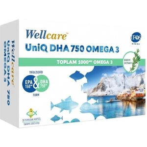 Uniq DHA750 Omega3 Biberiye Ekstraktlı Balık Yağı 30 Yumuşak Kapsül