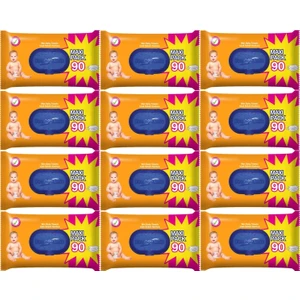 Fresh'n Soft Freshn Soft Islak Havlu Mendil 90 Yaprak 12 Li Set (1080 Yaprak) Plastik Kapaklı