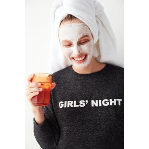 Siyah Girls Night Pantolon Termal Pijama Takımı