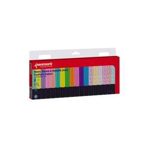 6 Neon -6 Simli -6 Pastel Renkler 18 Li Fosforlu Kalem  HS-505-18NPS