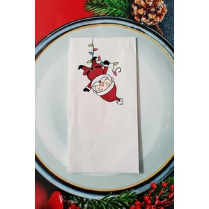Ters Noel Baba Tasarım Yılbaşı Sunum Peçetesi