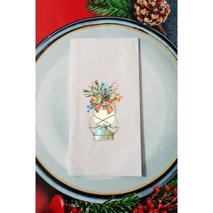 Yılbaşı Gaz Lambası Tasarım Yılbaşı Sunum Peçetesi