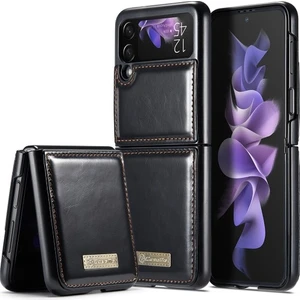 Samsung Galaxy Z Flip 3 5g Için Pu Deri Kapak Tam Koruma Flip Cüzdan Kart Yuvaları Stand Kılıfı (Yurt Dışından)