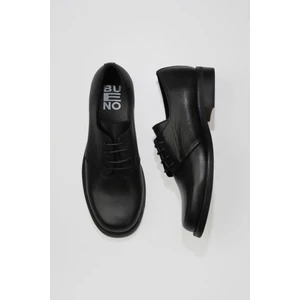 Bueno Shoes Siyah Deri Kadın Klasik Ayakkabı