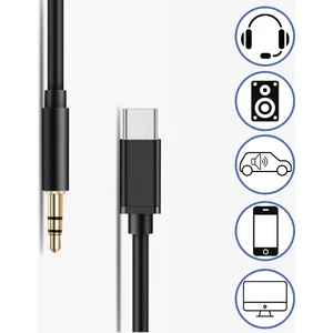 Naya Trendx Type C Android ve  3.5 mm Kulaklık Girişli Ses Dönüştürücü Aux  Kablo