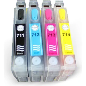 Epson T0711-T0714 Uyumlu Kolay Dolan Kartuşlar -D78/ D92/ DX4000/ DX4450/ DX6050/ DX7450/ DX9400/ BX6000/ SX100/ SX115/ SX218/ SX405/ SX515/ DX4050/ DX5000
