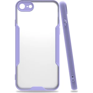 Apple iPhone Se 2020 Kılıf Platin Silikon - Lila 300099