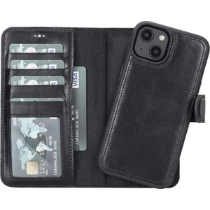 Apple iPhone 14 Uyumlu Deri Cüzdanlı Kılıf Mwwn Rst1 Siyah