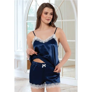 Dantelli Saten Şort Takım 3104