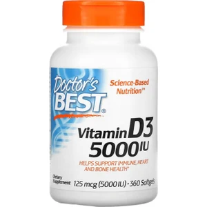 Doctor's Best Vitamin D3, 125 Mcg 5,000'Ii 360 Softgels