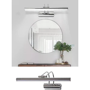 Banyo Aplik Duvar Ayna Resim Tablo Duvar Dekoratif Krom Aplik Aydınlatma Beyaz Işık 35 cm
