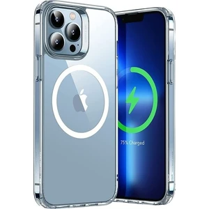 Apple Iphone 13 Pro Max Kılıf Kablosuz Şarj Magsafe Uyumlu Köşe Korumalı Şeffaf Kılıf